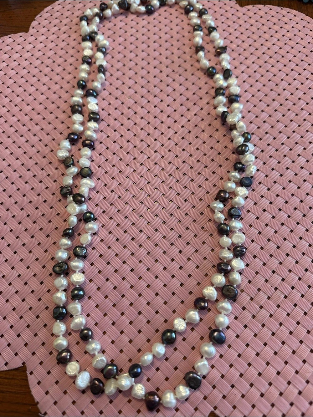 Vintage Baroque Freshwater Pearl Endless Long Opera Strand Necklace 31”